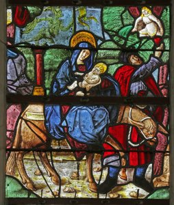 Fenster mit der Darstellung der Flucht nach Ägypten